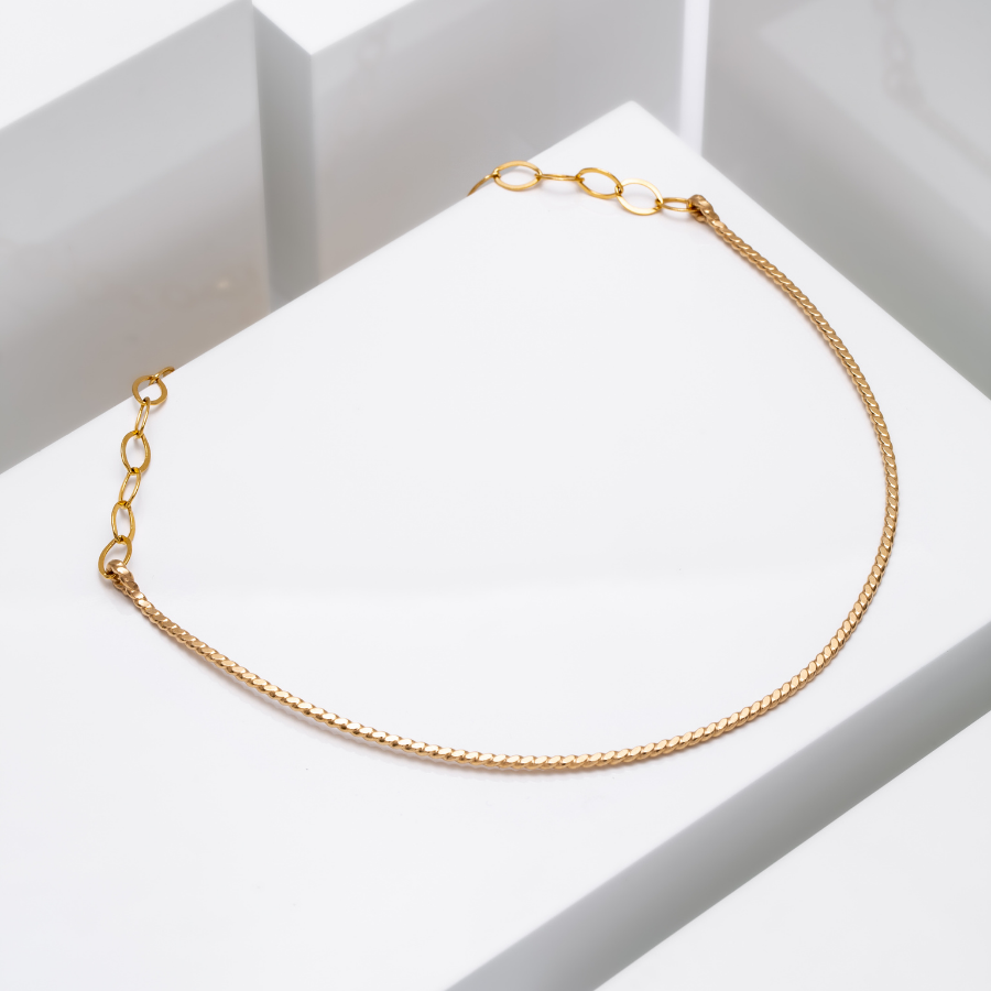 twisted wire collar necklace in 14k gold filled or sterling silver