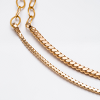 twisted thick wire collar necklace in 14k gold filled or sterling silver