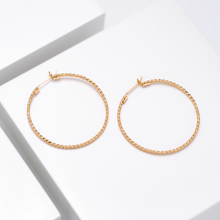 twisted wire hoop earring in 14k gold filled or sterling silver