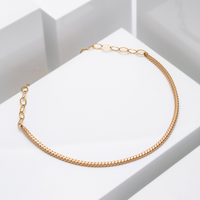 twisted thick wire collar necklace in 14k gold filled or sterling silver