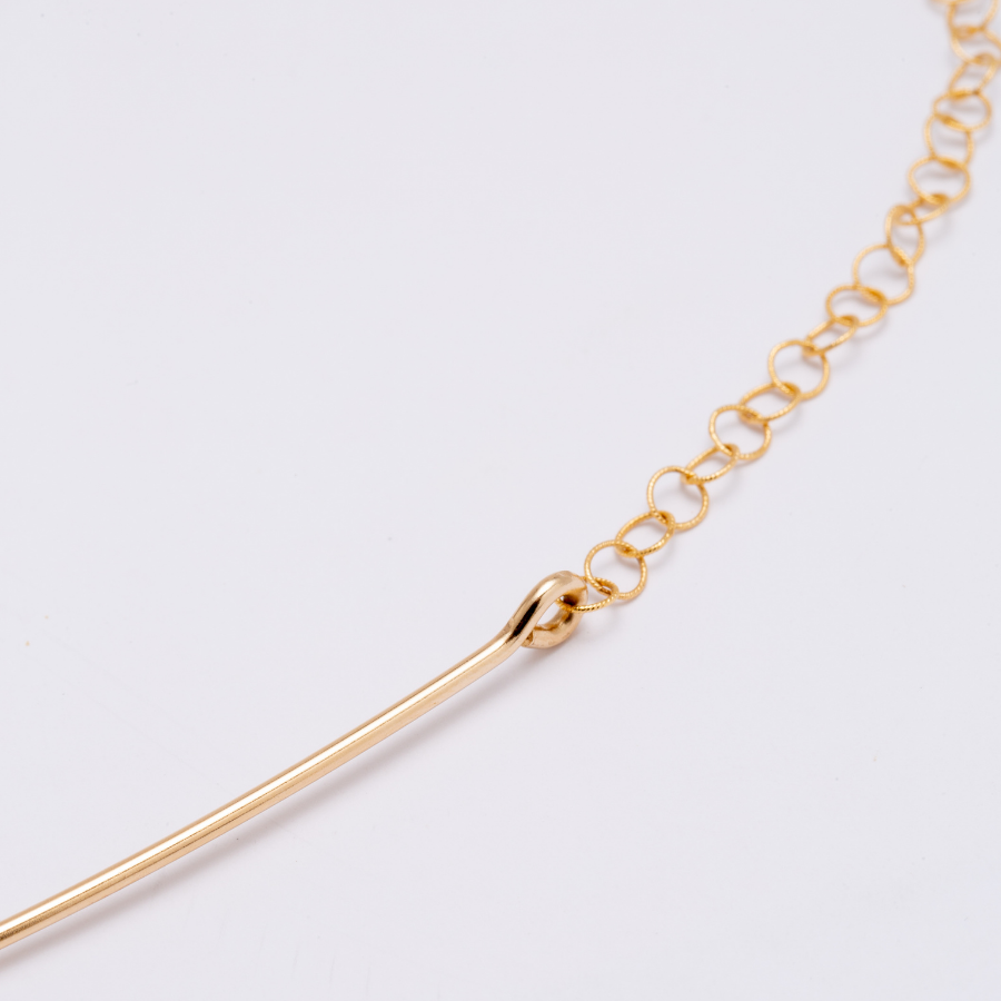 bold wire collar necklace in 14k gold filled or sterling silver