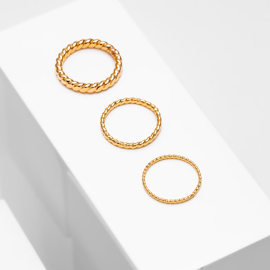 twisted thick wire ring in 14k gold filled or sterling silver