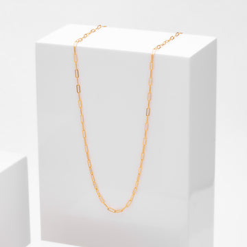 paper clip chain in 14k gold filled or sterling silver