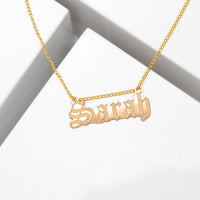 personalized engraved necklace in 14k gold filled or sterling silver