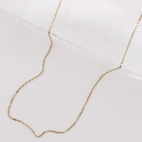 box chain 14k gold filled or sterling silver